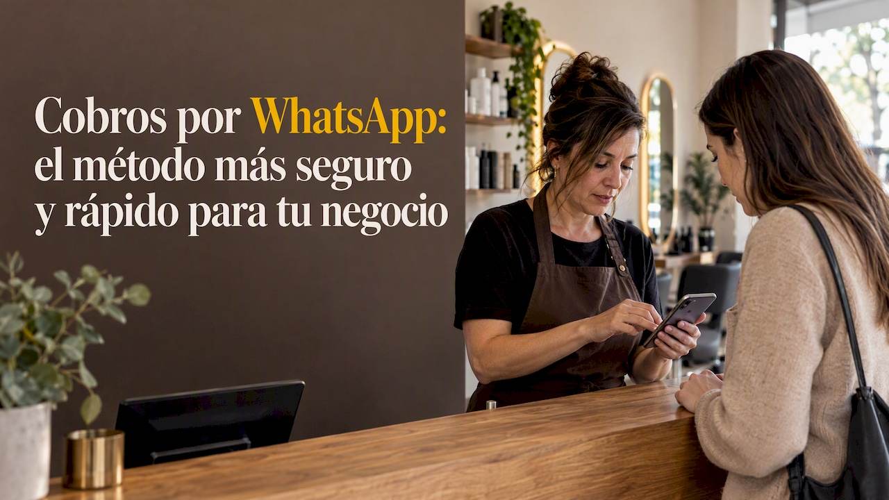 Negocio confirmando un cobro por WhatsApp