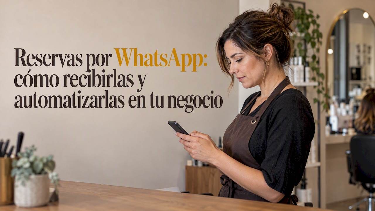 Profesional gestionando una reserva desde WhatsApp